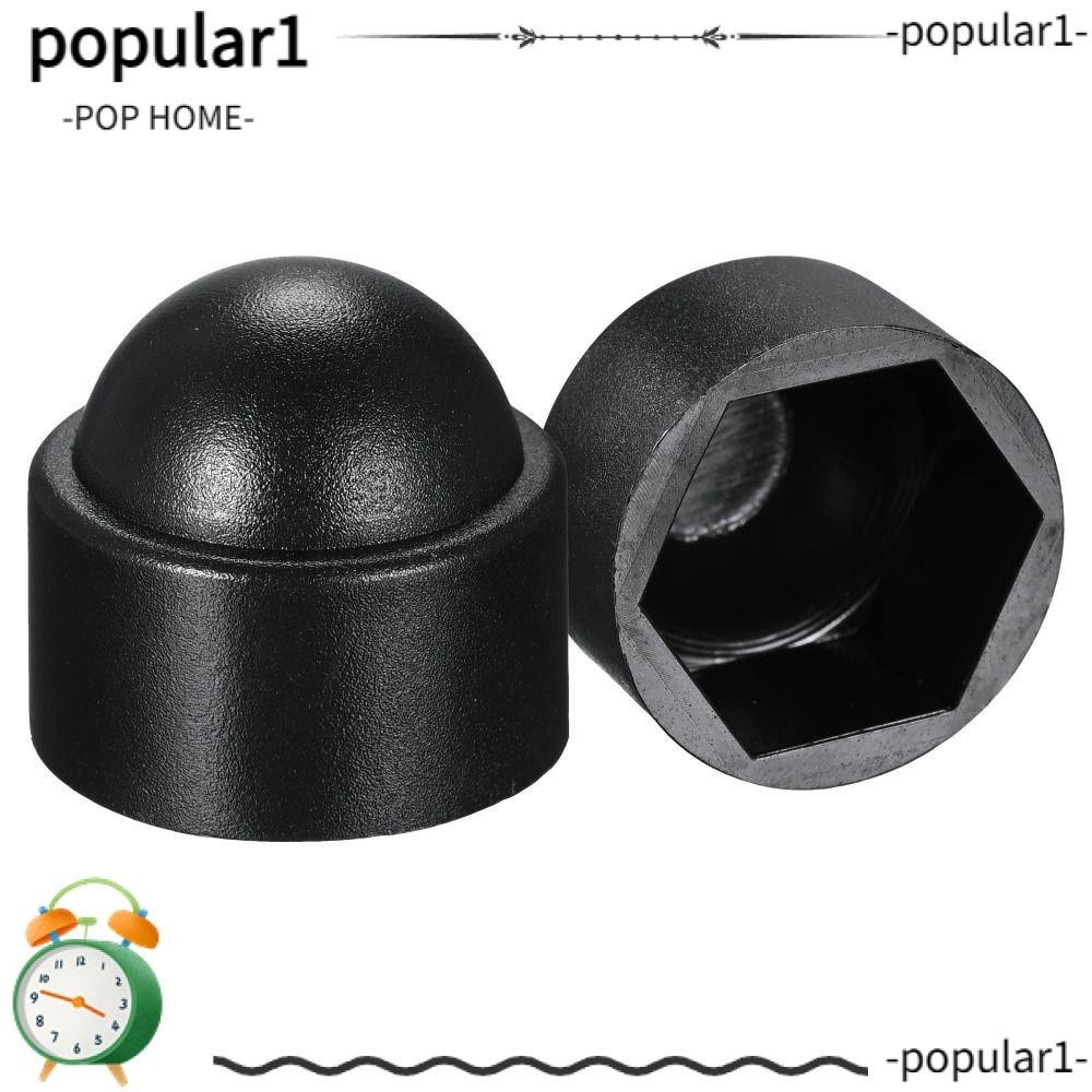 Pop 100pcs Screw Cover M12 Black Dome Bolt Head Protection Cap Covers Smooth Surface Plastic 4770