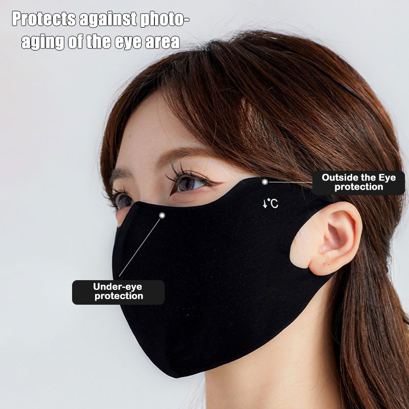 Cycling Ice Silk Face Mask Sun Protection Adjustable Breathable Bandana ...