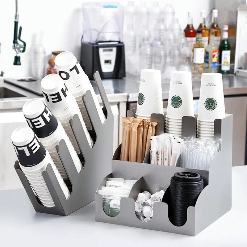 Stainless Steel Paper Cup Holder Coffee Milk Tea Shop Bar Counter Paper