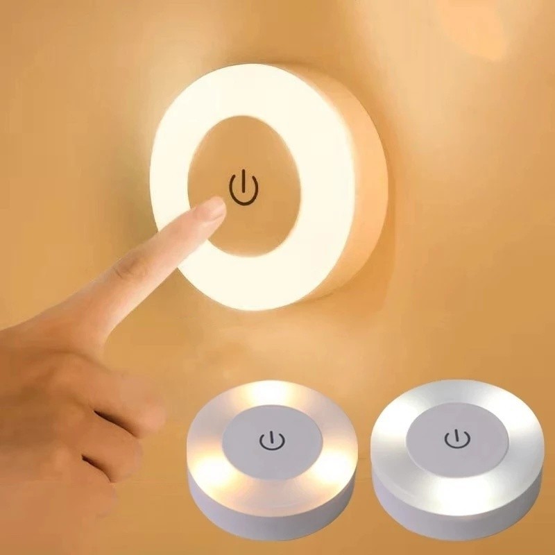 Panas putih kuning cahaya tanpa wayar lampu sisi katil/LED Sensor ...