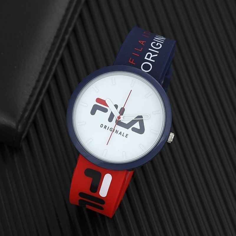 2024 FILA Top Brand New Fashion Simple Quartz Watch Student Versatile Outdoor Sports Silicone Watch Shopee Malaysia