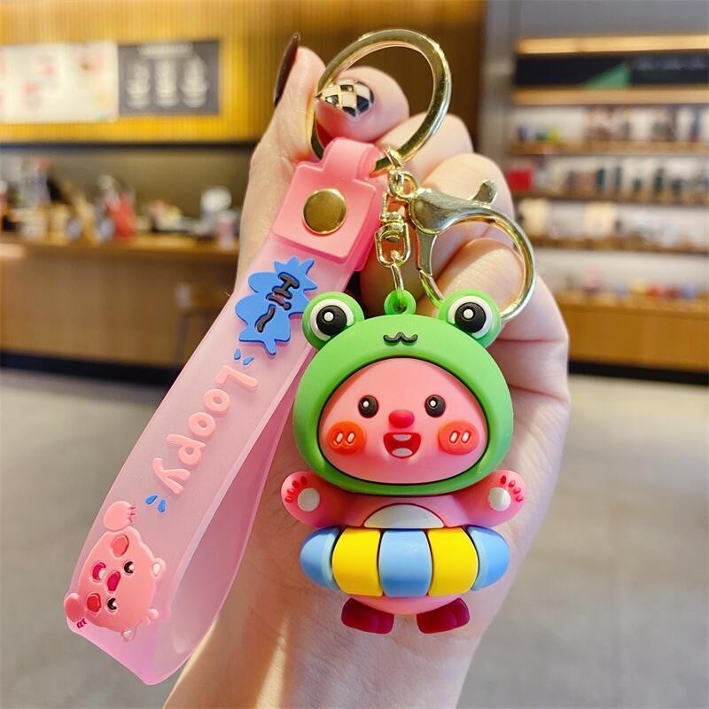 Internet celebrity Ruby Beaver keychain cartoon doll pendant female ...