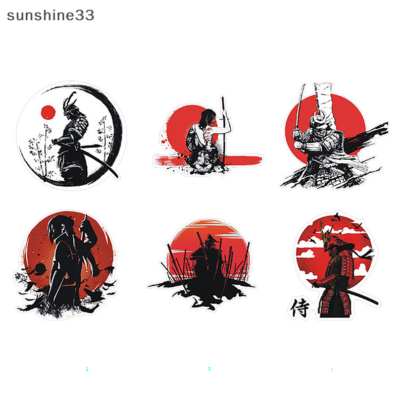 Sun Japan Samurai Warrior Sticker Katana Decal Vinyl Car Bike Truck