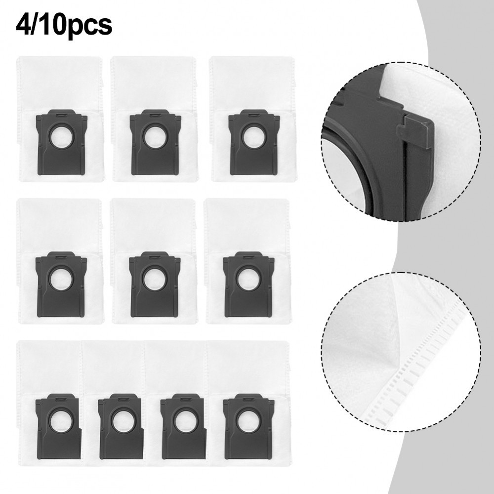12 Sacchetti Ricambio Per Dreame X40 Ultra, X30 Ultra, S30, S10 - Jissta (Modello YH3727), Filtro Antipolvere - 4