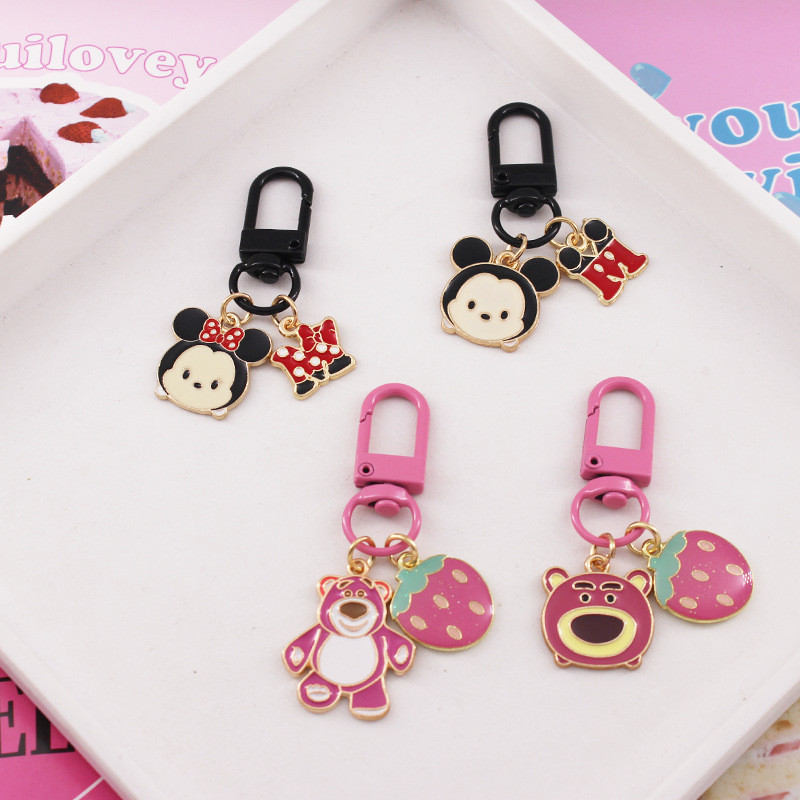 Cartoon Lotso Keychain Mickey Minnie Pendant Car Key ring | Shopee Malaysia