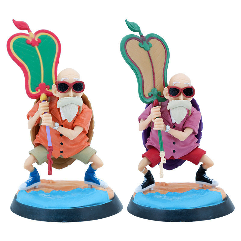 14.5cm Anime Dragon Ball Z Master Roshi Kame Sennin Palm Leaf Fan PVC ...