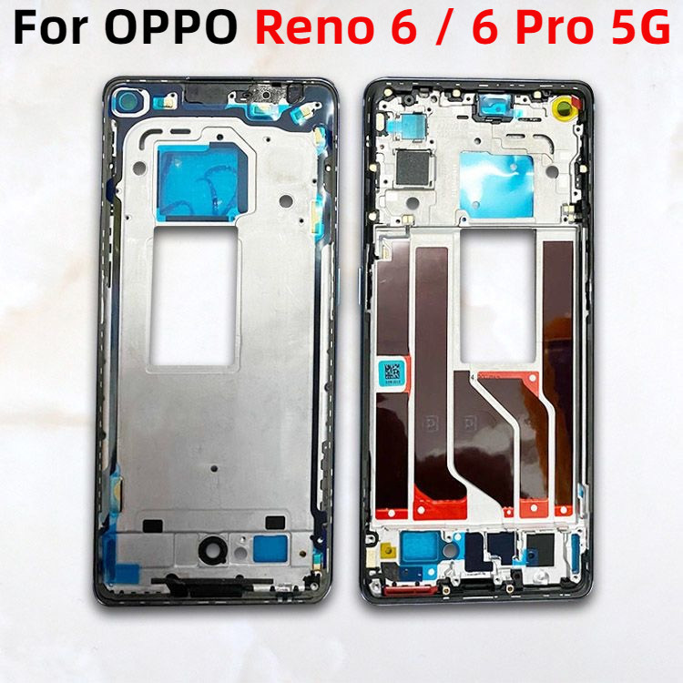 Repair Middle Frame For OPPO Reno 6 / 6 Pro 5G Bezel Housing Front LCD ...
