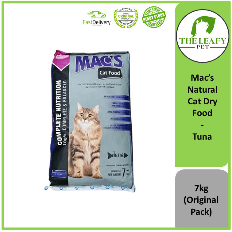 Mac's Cat Tuna Natural Cat Dry Food - 7kg Original Pack | Shopee Malaysia