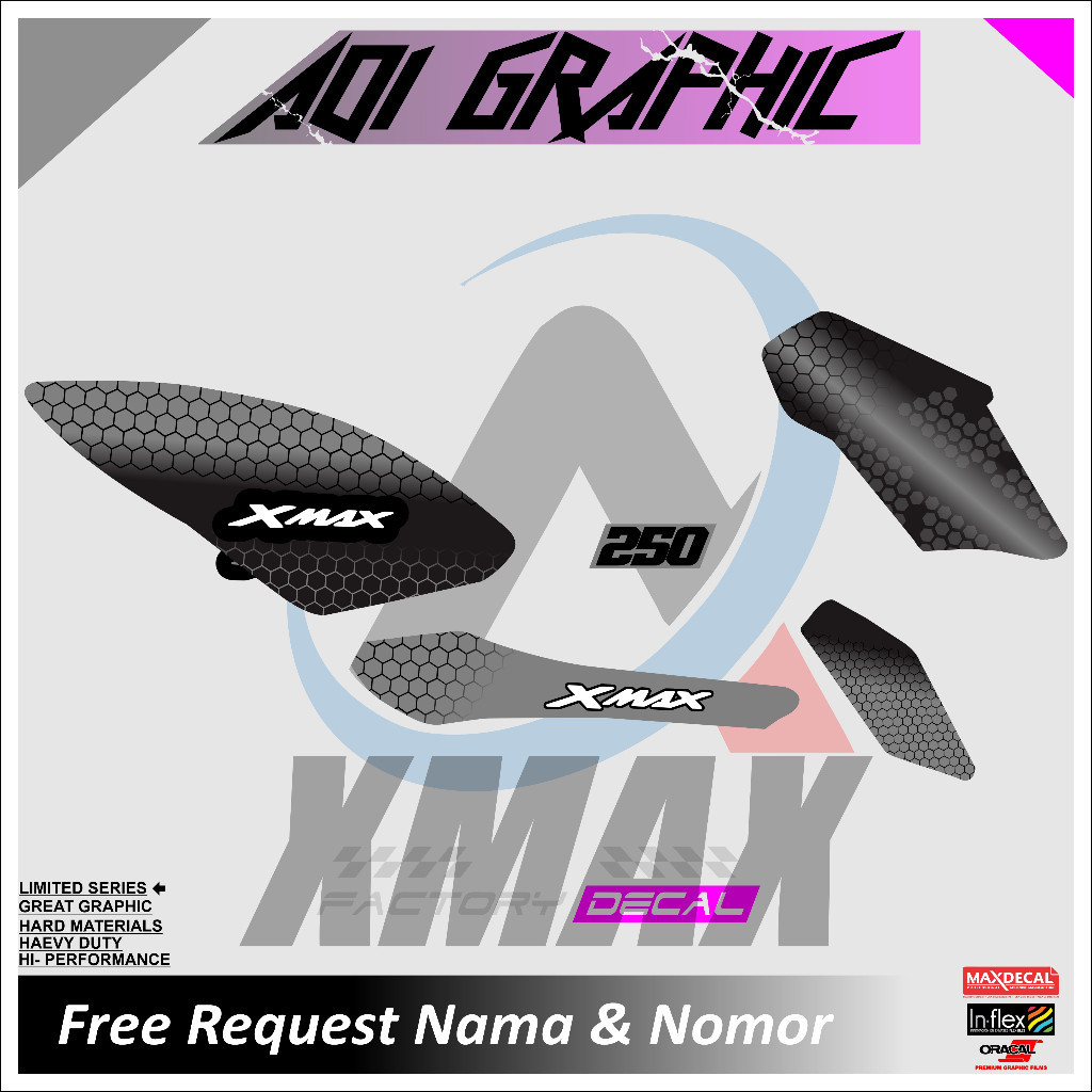 Original Full Body XMAX Sticker Decal limited Edition XMAX Decal ...