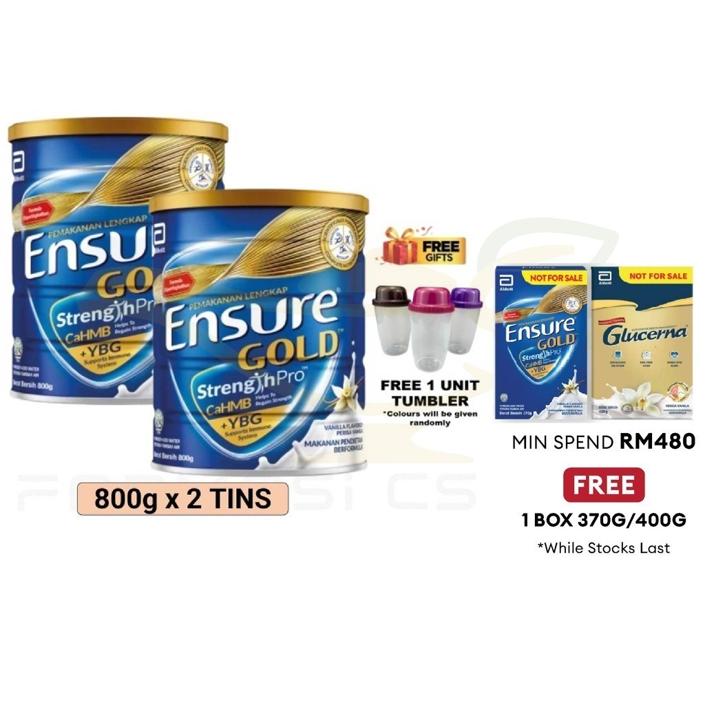 thumbnail image 2 of Abbott Ensure Gold Vanilla Flavor Milk Powder – 800g Meal Replacement Drink (Multivitamin & Mineral Complex) 2 of 6