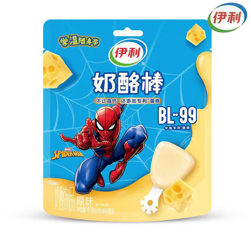 零食 中国零食 伊利奶酪棒 双味奶酪棒爱莎公主蜘蛛侠儿童营养54g/袋常温奶酪棒Snacks Chinese Snacks Ellie ...