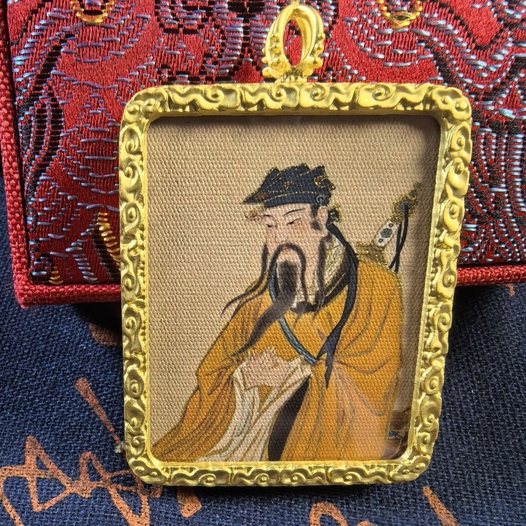 【现货】二郎神杨戬手绘描金唐卡正品国潮民族道长祝福吊坠项链关羽Erlang God Yang Jian's hand painted gold ...