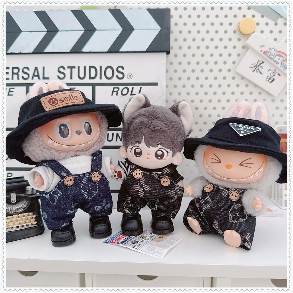 SSNTSY 17cm Clothes Set, Overalls, Hat And Bag Kit For 17cm