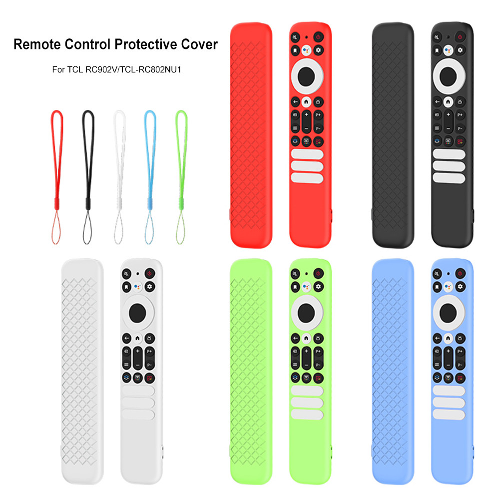Silicone Remote Case Shockproof with Lanyard for TCL RC902V/TCL ...