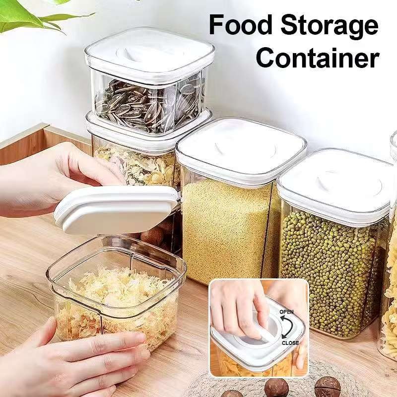 CS_ Stackable Extra Airtight Twist Lock Transparent Food Storage ...