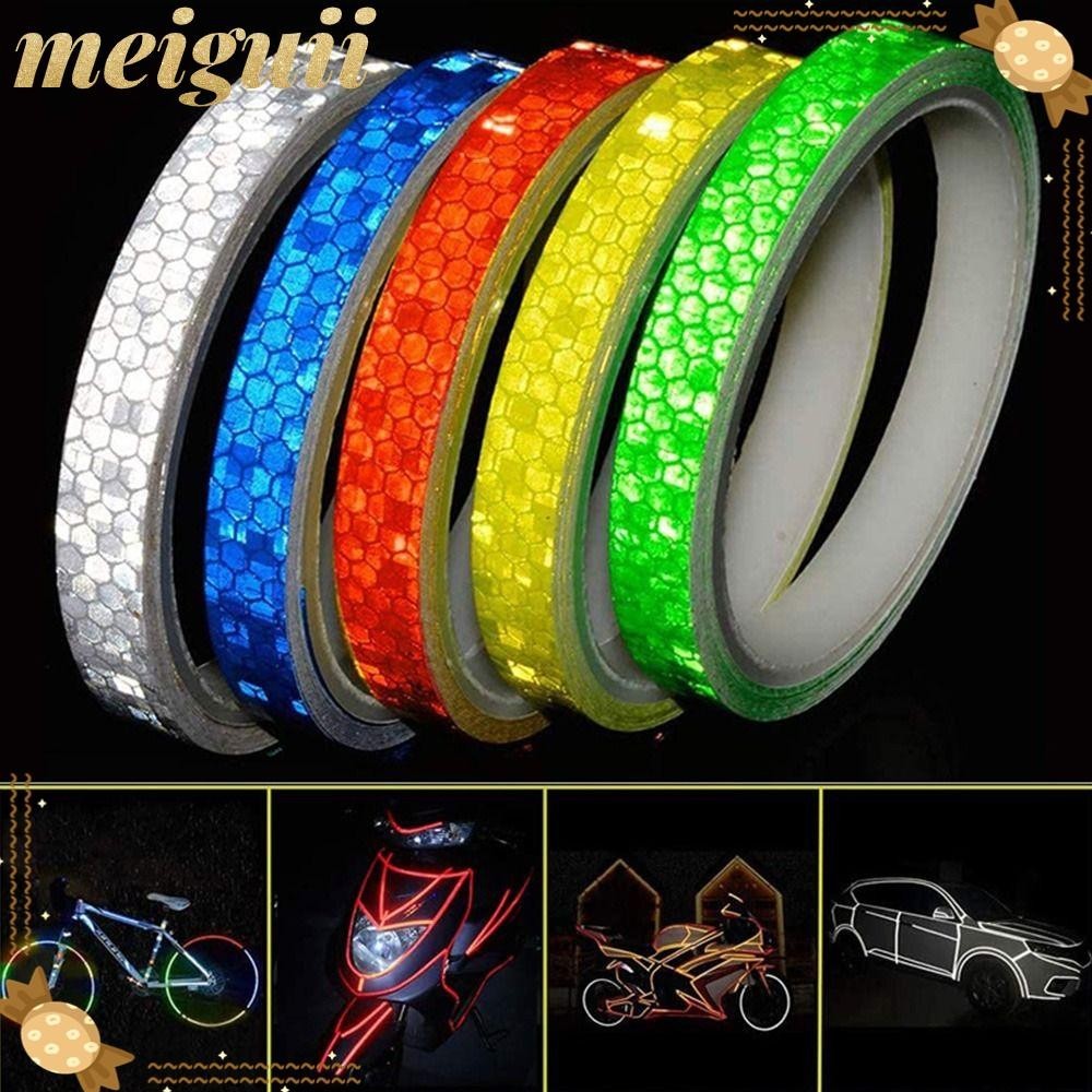 MEIGUII Bike Reflective Tape Decor Decals Tape Film Warning Tapes