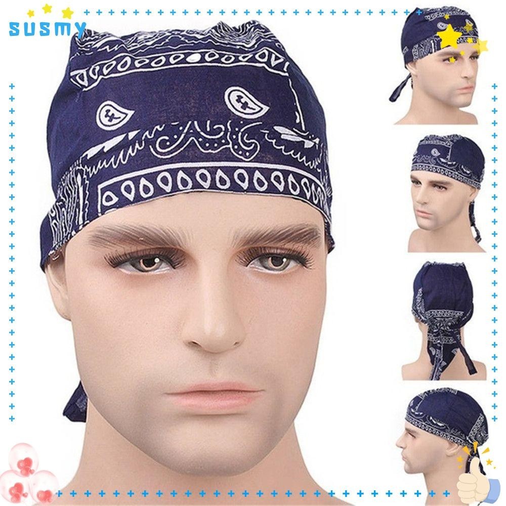 SUSMY Pirate Hat Men Women Elastic Quick Dry Cotton Headscarf Bandana ...