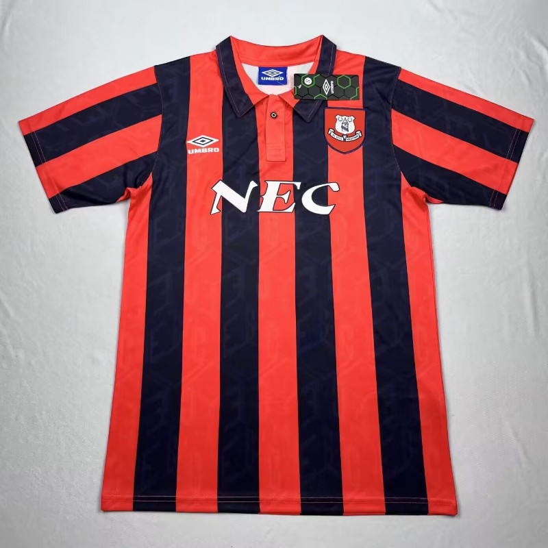 92-94 Everton Away Vintage Jersey S-XXL Men's Soccer Short Sleeve ...