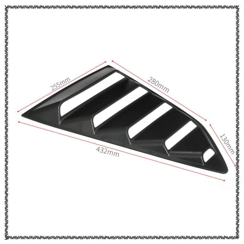 [MCA] 2Pcs Car Side Window 1/4 Louvers Cover Vent Styling Sticker for ...