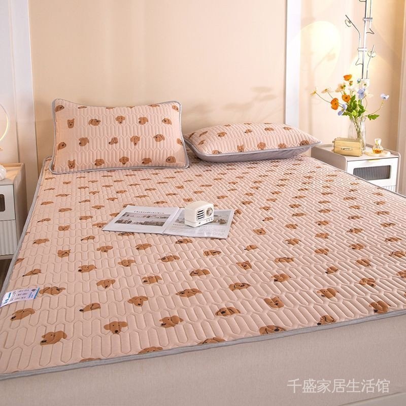 summer sleeping mat 凉席 乳胶凉席 床垫 凉席冰丝席三件套双人可机洗折叠凉感丝软席学生宿舍空调席4/30 | Shopee ...