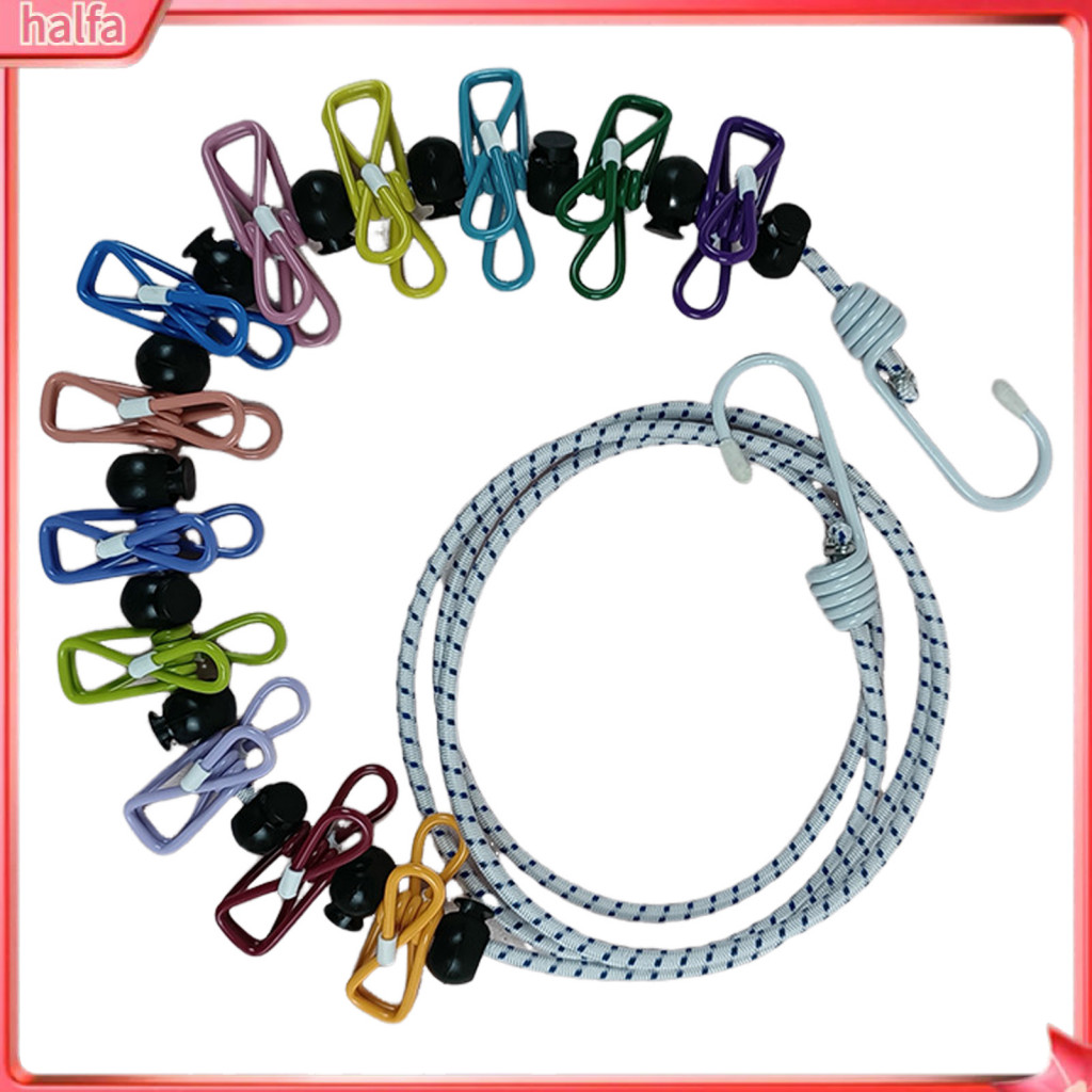 {halfa} Clothes Drying Clothesline Blanket Drying Rack Portable ...