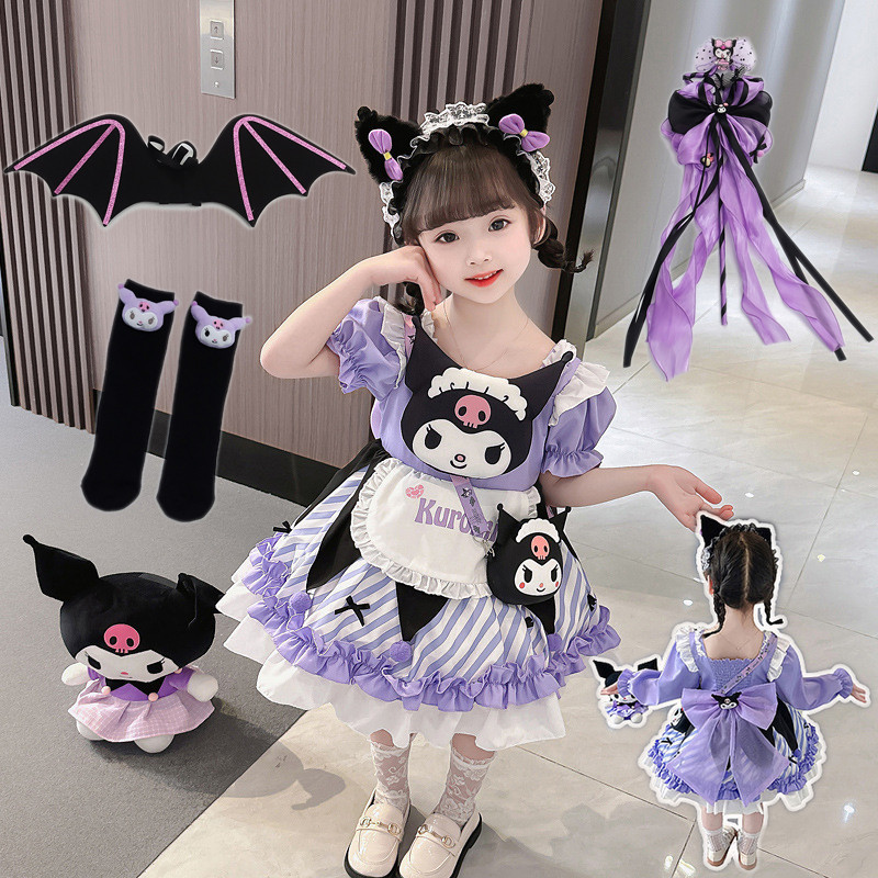 my melody birthday dress Kuromi My Melody Inspired Dress for Girls, Birthday Costume