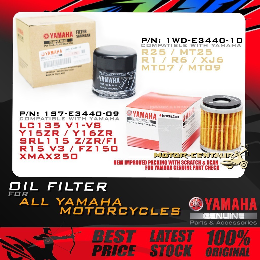 YAMAHA OIL CLEANER/FILTER XMAX/LC135/Y135LC/Y15/Y15ZR/Y16/Y16ZR/SRL115