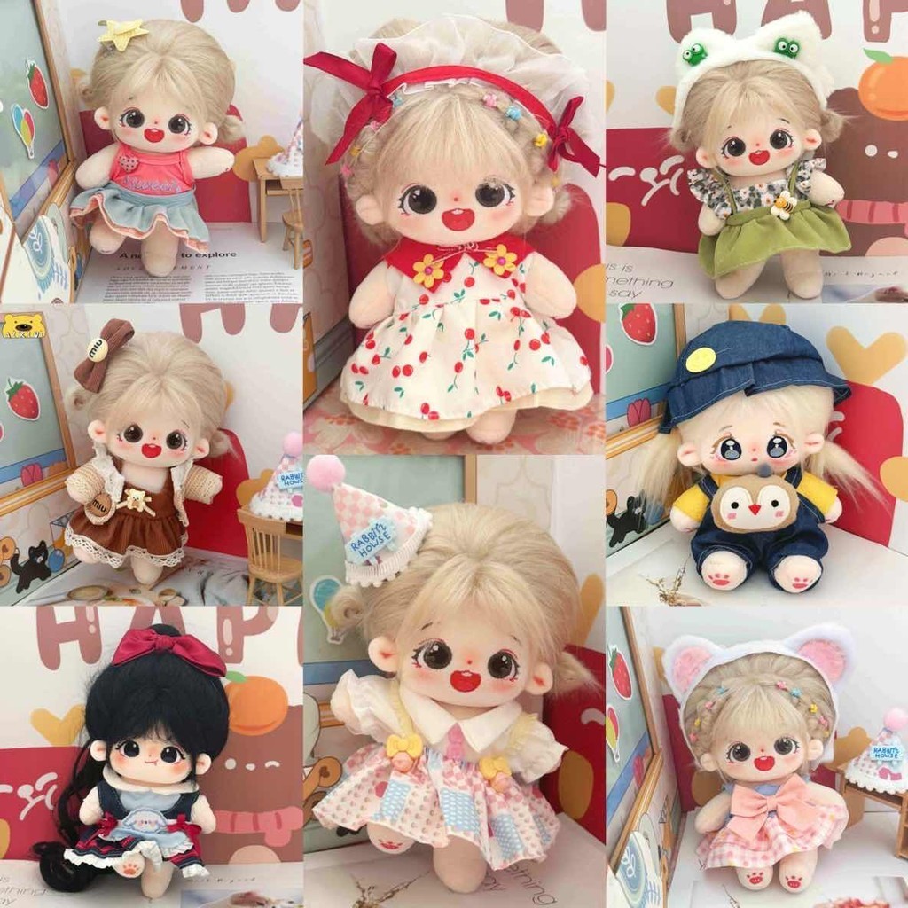 20cm Have Bone Idol Doll Cotton Doll Fried Hair Star Doll Humanoid Doll ...