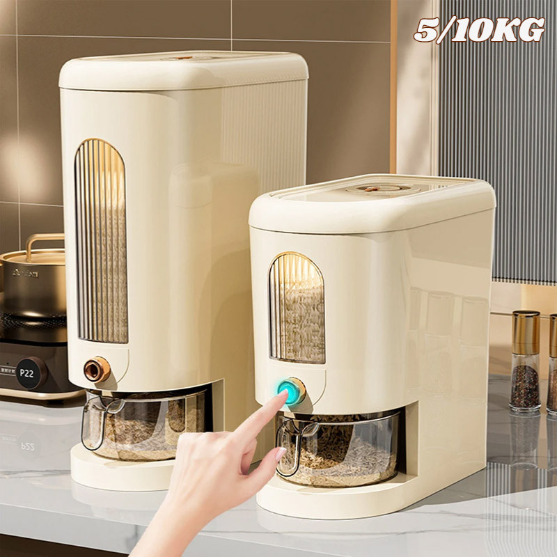 Rice Dispenser Large Capacity Automatic Rice Storage Box Rice Sealed ...