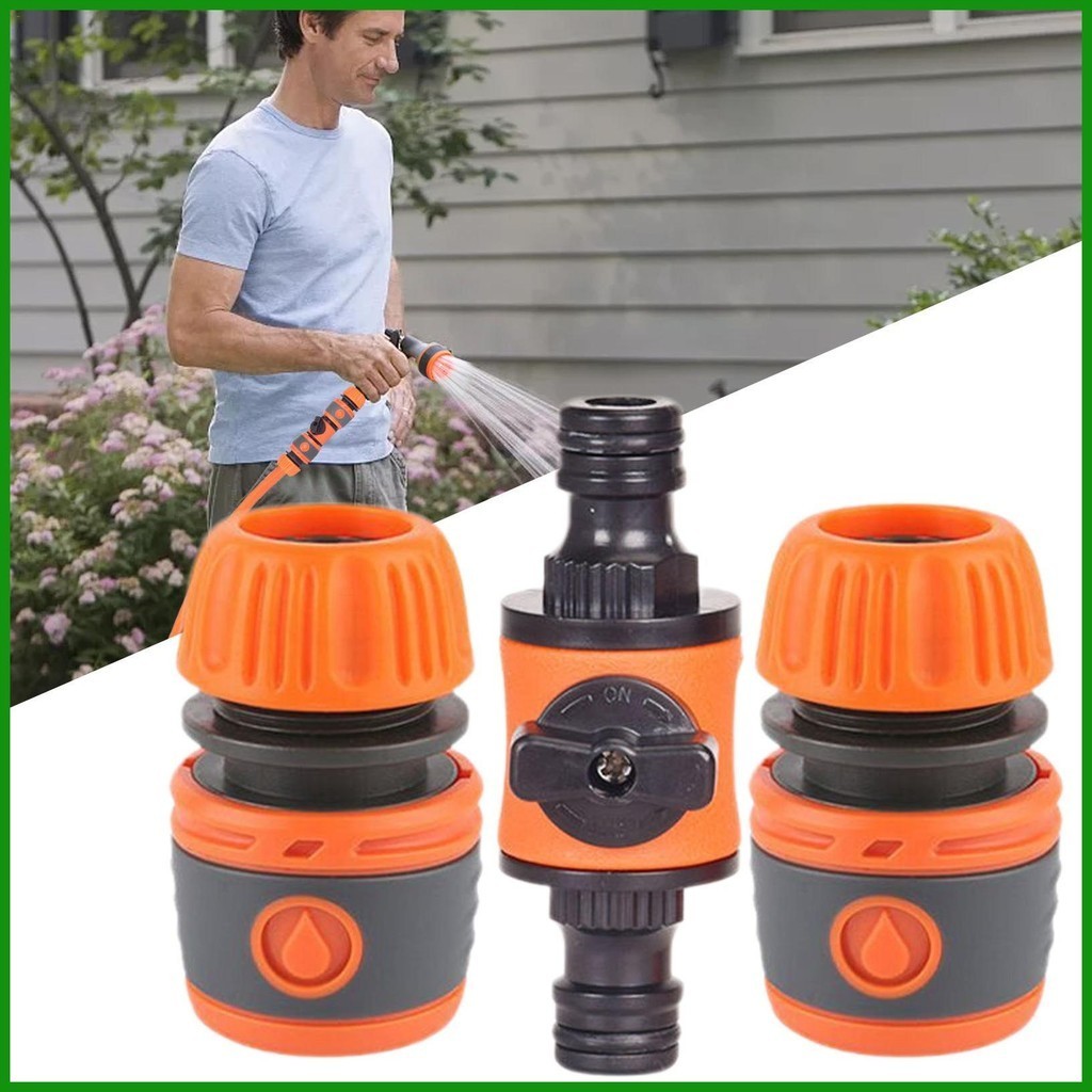 Garden Hose Valve Heavy Duty 3PCS Hose Connector with Shut Off Valve ...