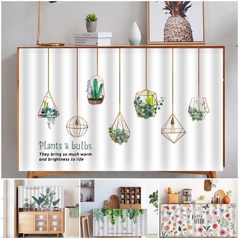 Kitchen Langsir Singki Dapur Simple Self-adhesive Cabinet Curtain Fresh ...