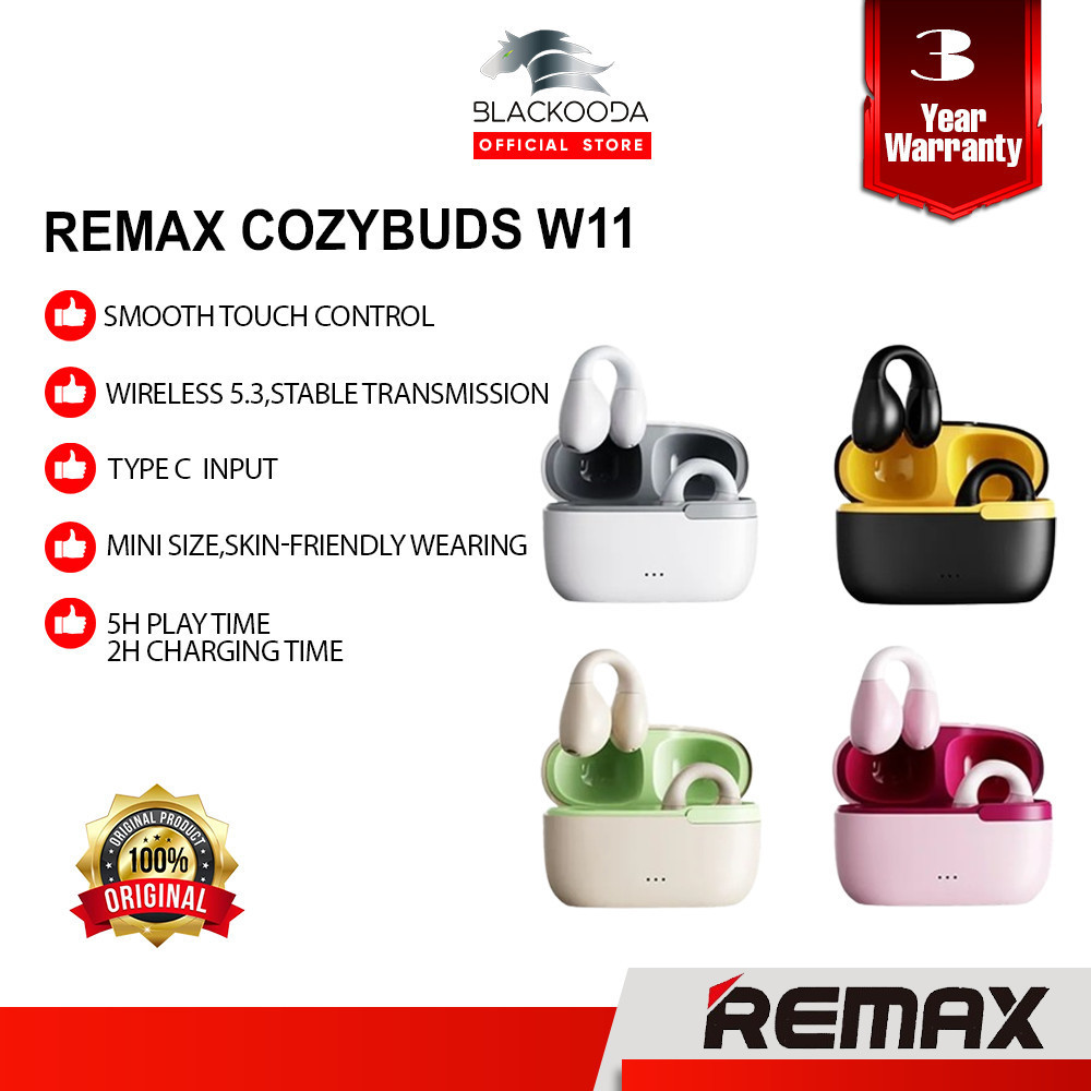 REMAX Earbuds W11 (Wireless)BT5.3/6 Month Warranty | Shopee Malaysia