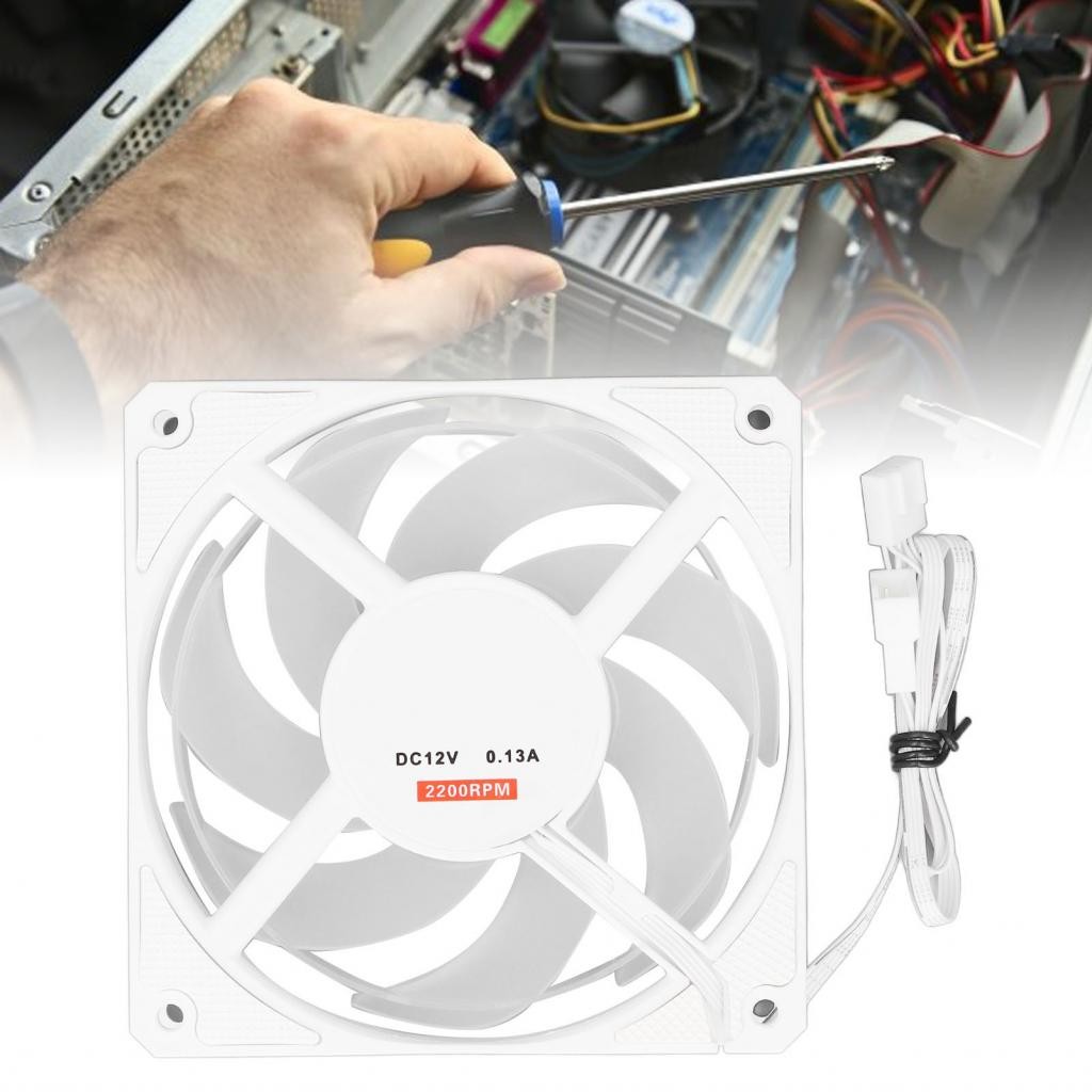 Tominihouse PWM 2200RPM PC Case Fan 7 Blades 4 Pin CPU Air Cooler ...