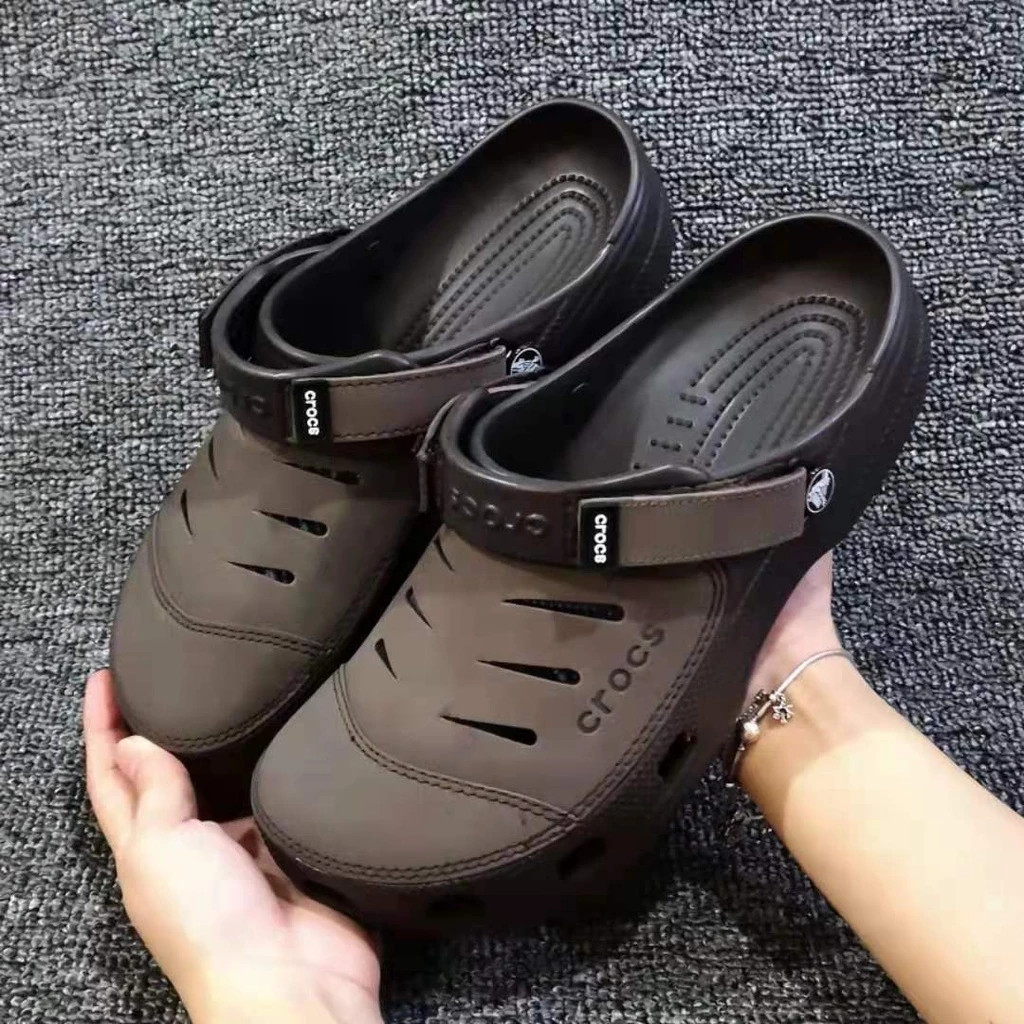 Crocs Mens Yukon Clog Half leather Outdoor Beach Recreation Beach ...