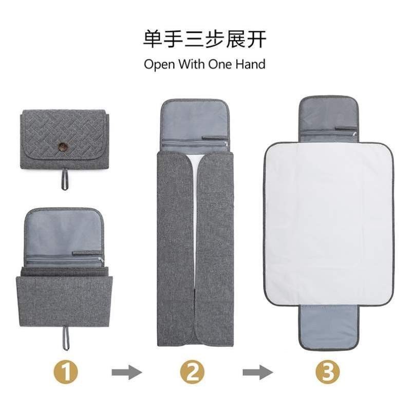 Waterproof Pad Foldable PEVA Changing Diaper Soft Baby Portable Large ...