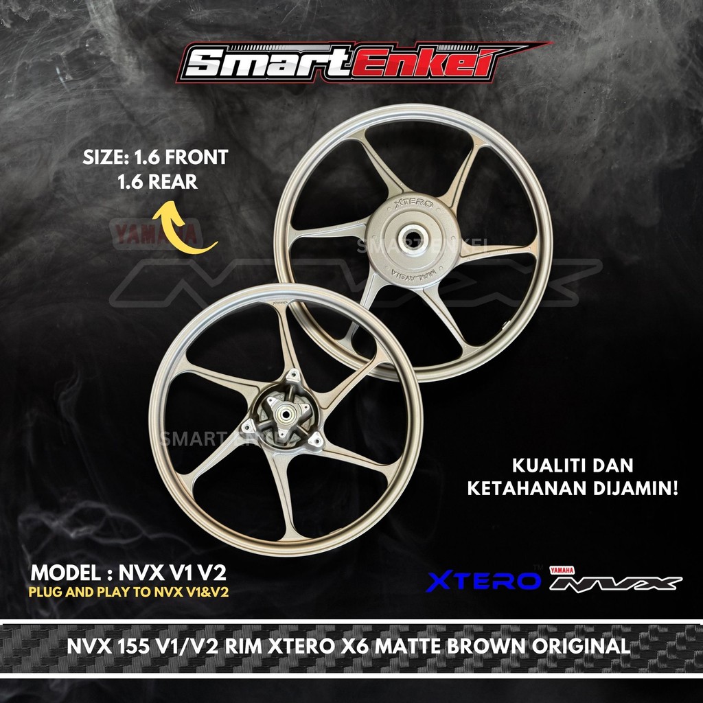 NVX 155 V1/V2 RIM XTERO X6 MATTE BROWN ORIGINAL | Shopee Malaysia