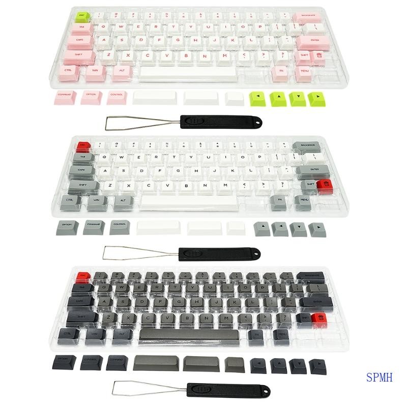 SUP 64 Keys Keyset Double Color PBT Thick Keycap for GK64 Mechanical ...