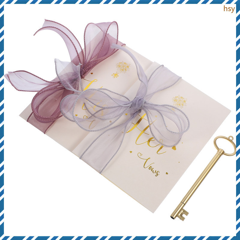 Wedding Vows Card Books His and Hers Gifts Supplies Handy Ribbon ...