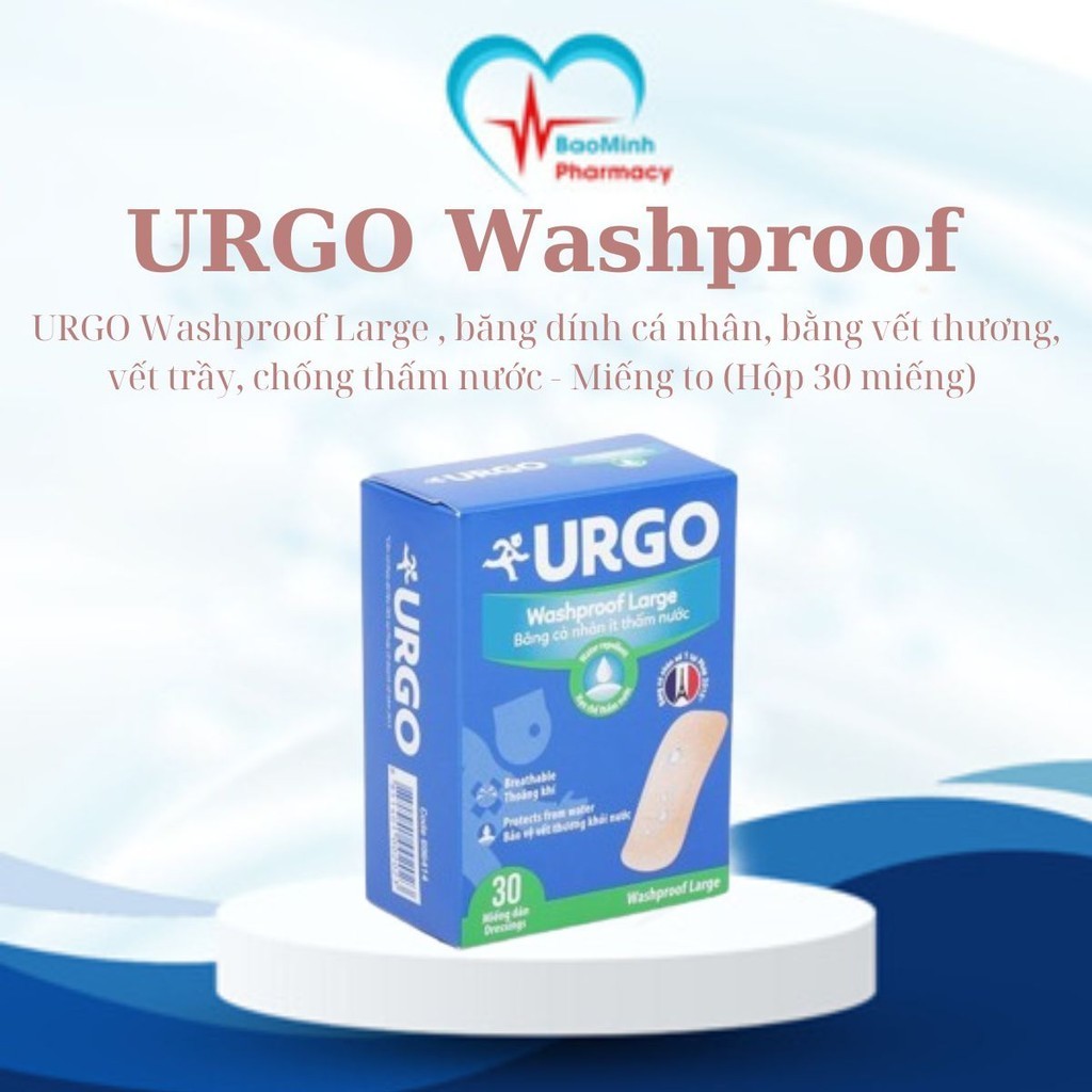 Urgo Washproof Large, personal adhesive tape, wound, scratch ...
