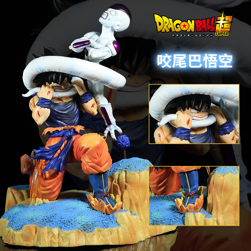 Dragon Ball Series Namek Stars Son Goku Bite Frieza Tail Scene Set Up ...