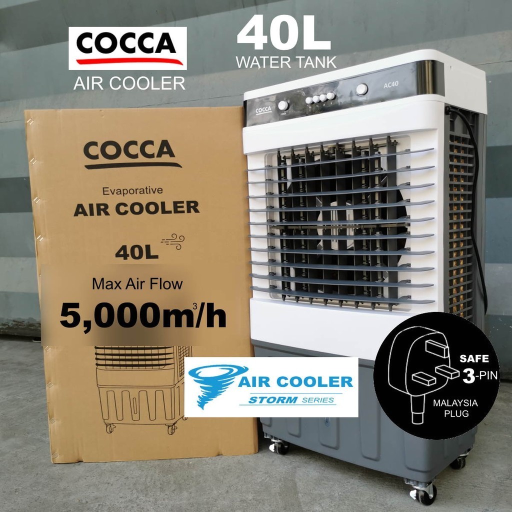 cocca-storm-series-40l-tank-evaporative-air-cooler-5000m3h-air-flow