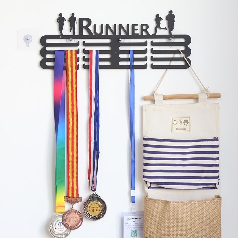 Marathon Medal Hook Hanger Honor Wall Display Rack Perforation-Free ...