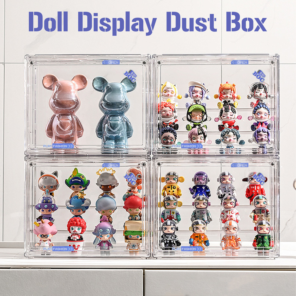 Hand Made Display Box Transparent Dustproof Display Rack Cabinet Clear ...