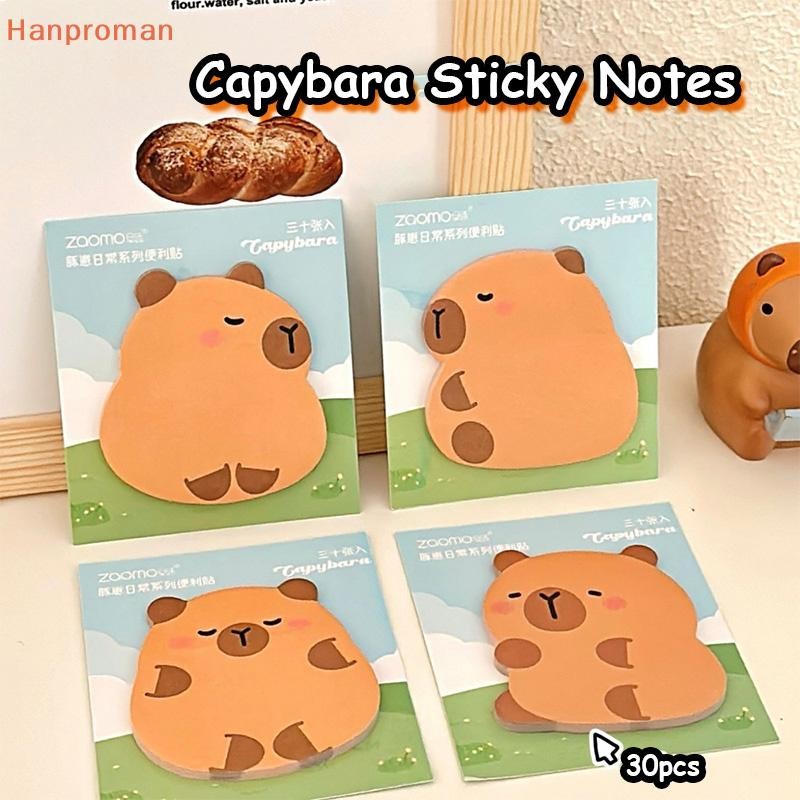 Hanproman> Capybara Sticky Notes 30PCS MEMO Pads Cartoon Capybara ...