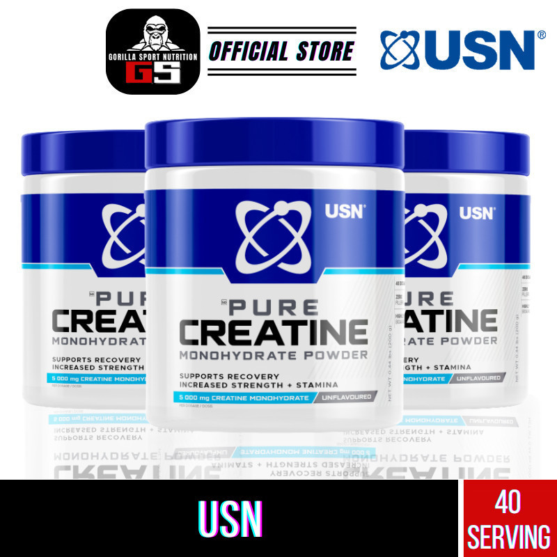 Usn Pure Creatine Monohydrate Powder Unflavour 200g Shopee Malaysia 9242