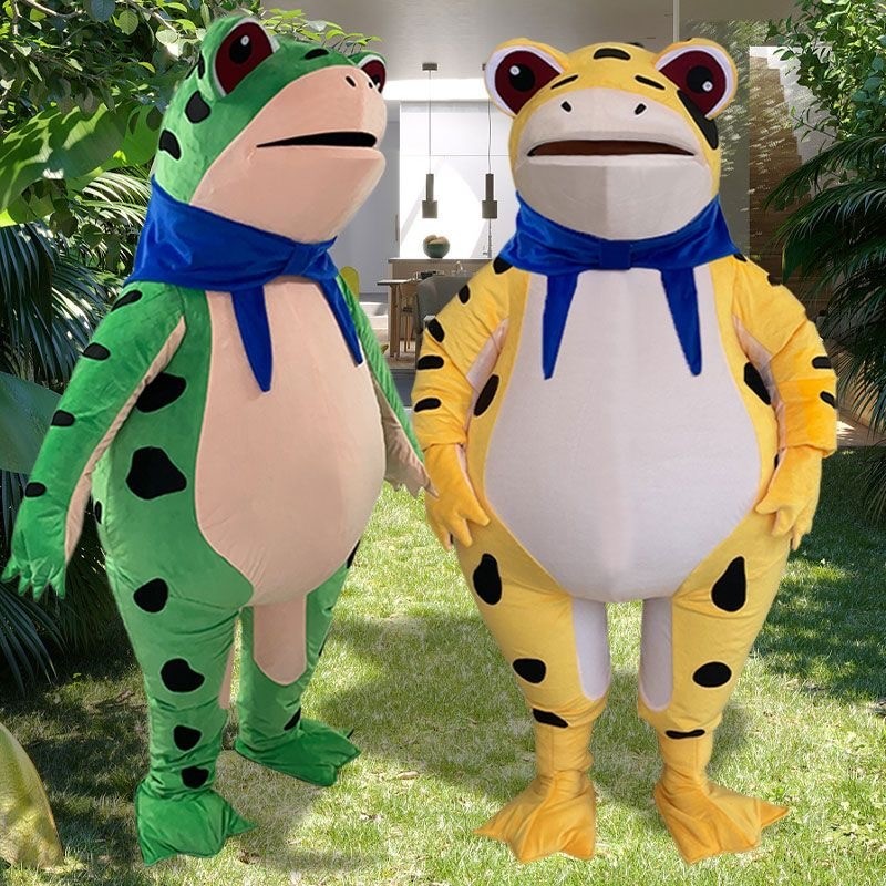 (Split style)Frog Cartoon Doll Costume Funny Influencer Inflatable Toad ...