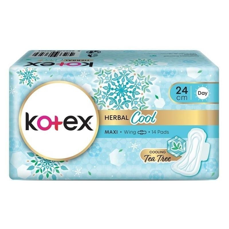 Kotex Herbal Cool Tea Tree 24cm Day Pads (12/16 Pads) | Shopee Malaysia