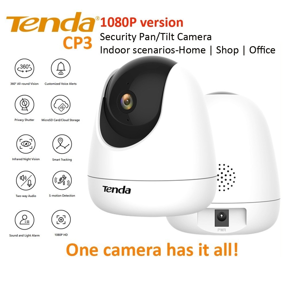 Tenda CP3 (2MP)/ CP7(4MP) 1080P Full HD Pan / Tilt Wireless WiFi Home
