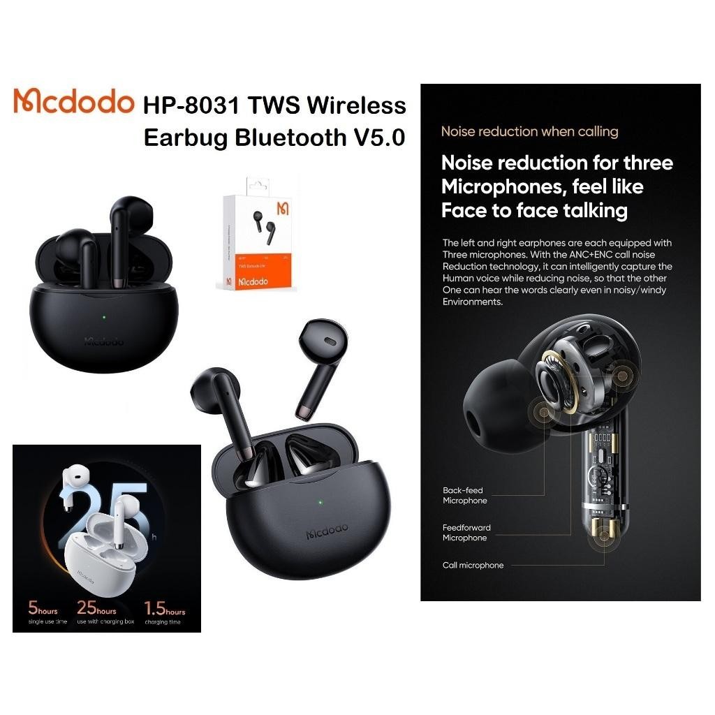 1yr Warranty】 MCDODO HP 803 TWS Earbuds Lite Bluetooth Earphones