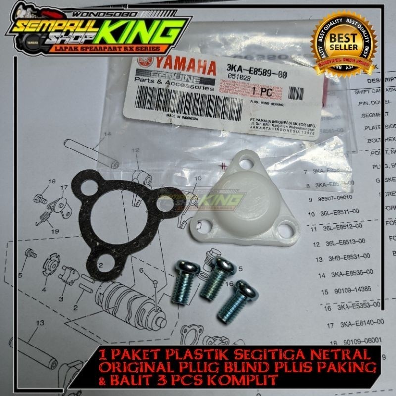 Plastic Triangle Neutral Original Plug blind Rx king fullset Bolts And ...
